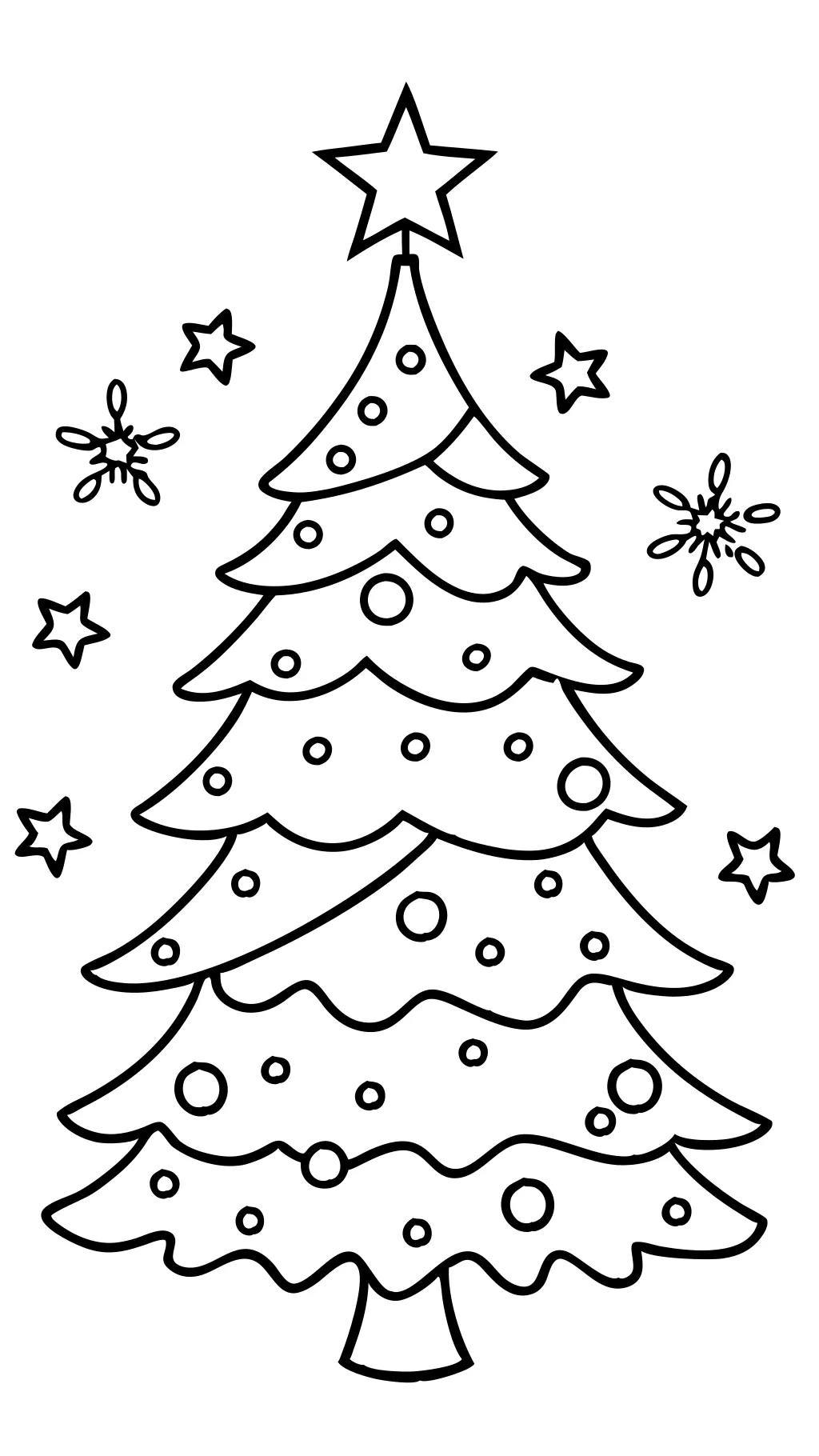 free printable christmas tree coloring page